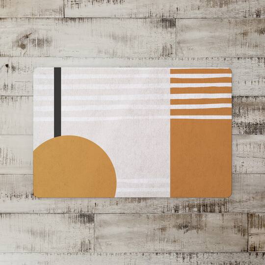 Cloth With Rectangle Circle 27" x 18" Floor Mat